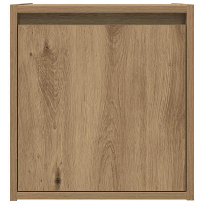 Nachtkastjes 2 st wandgemonteerd 38x34x40 cm artisanaal eiken