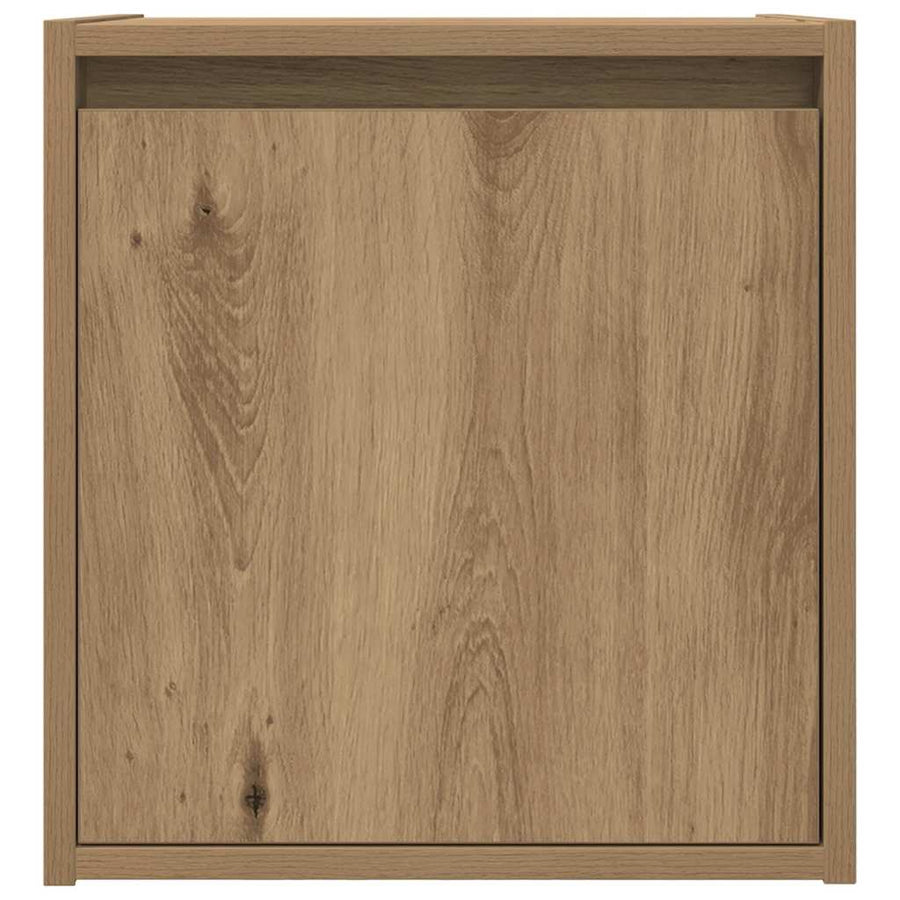 Nachtkastjes 2 st wandgemonteerd 38x34x40 cm artisanaal eiken