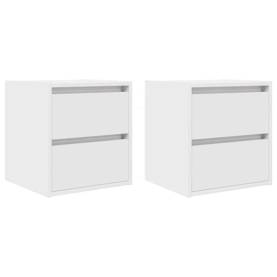Nachtkastjes wandgemonteerd 2 st 38x34x40 cm wit