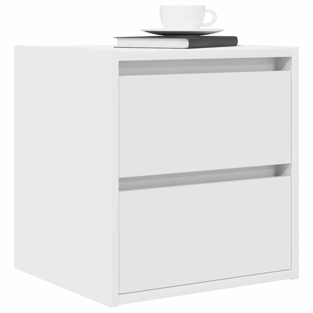 Nachtkastjes wandgemonteerd 2 st 38x34x40 cm wit