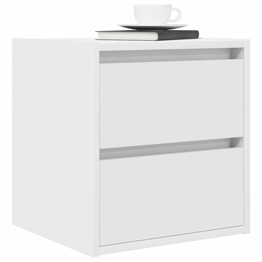 Nachtkastjes wandgemonteerd 2 st 38x34x40 cm wit