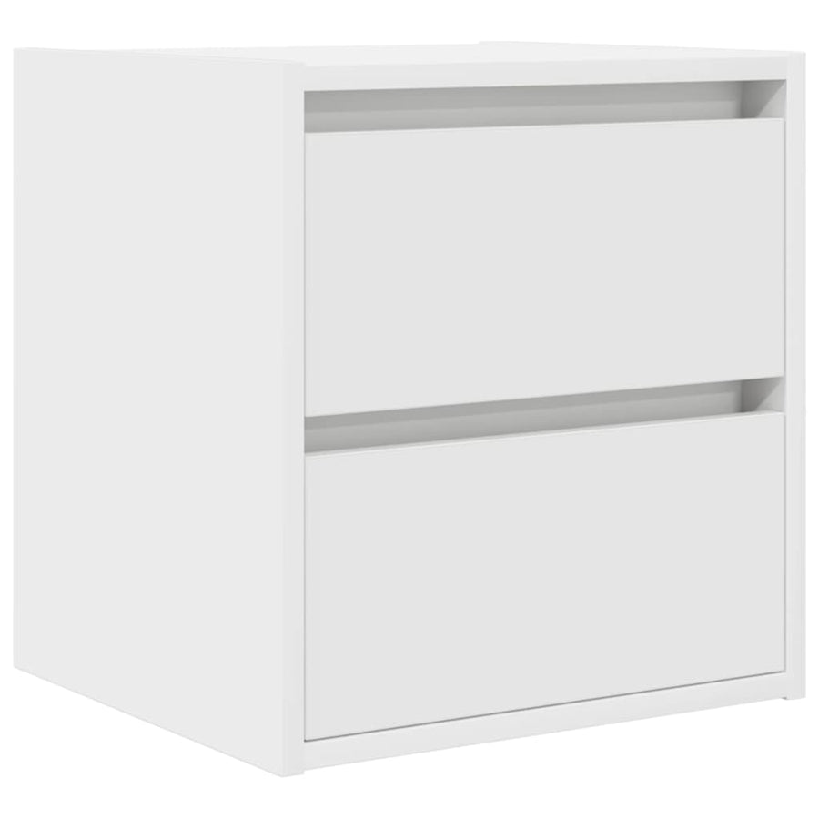 Nachtkastjes wandgemonteerd 2 st 38x34x40 cm wit