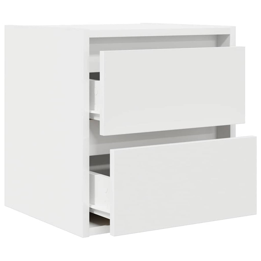 Nachtkastjes wandgemonteerd 2 st 38x34x40 cm wit