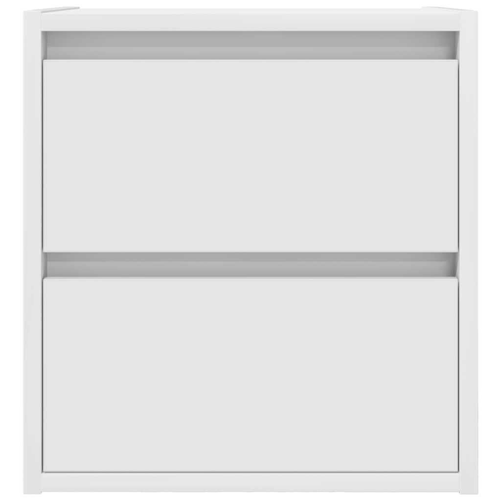 Nachtkastjes wandgemonteerd 2 st 38x34x40 cm wit