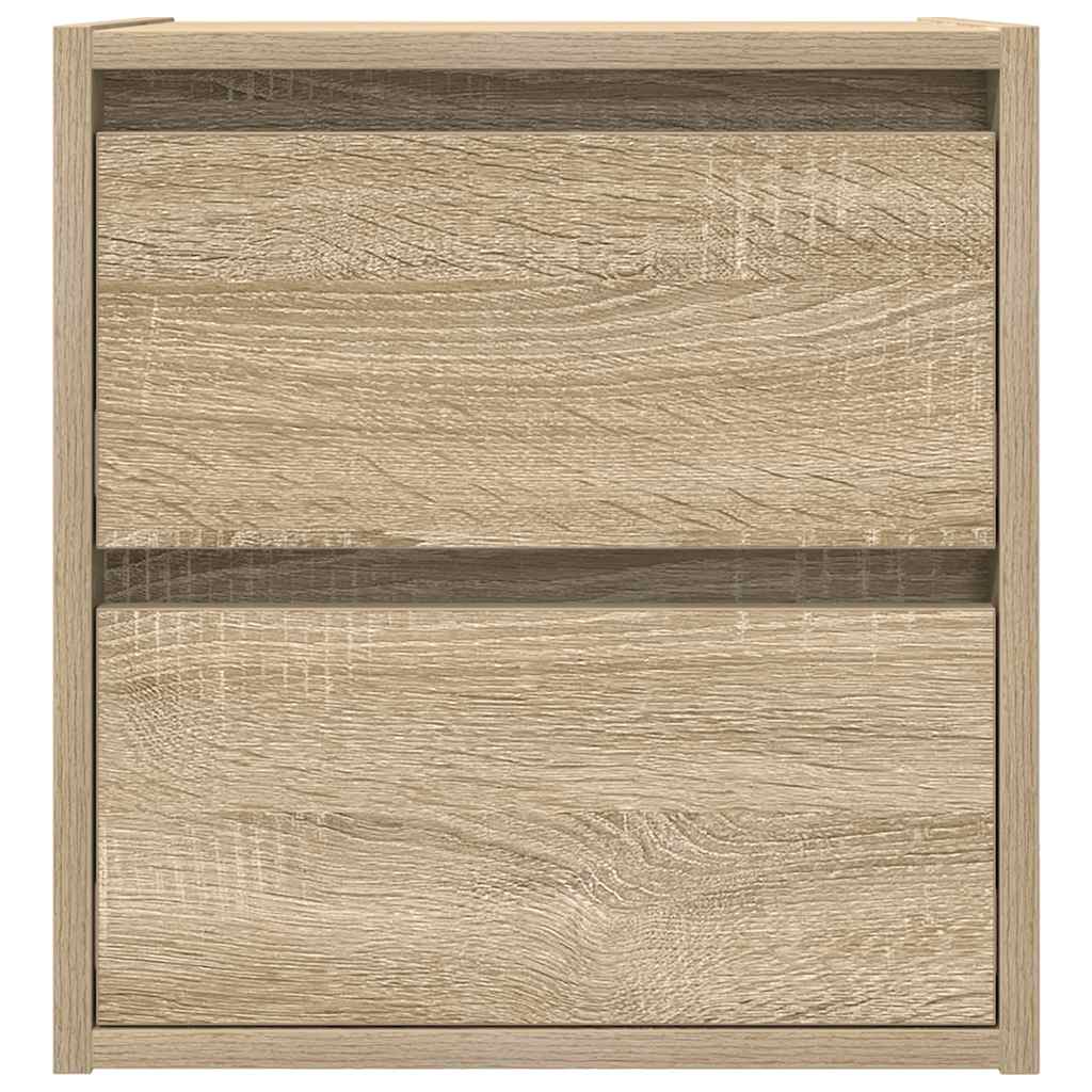 Nachtkastje wandgemonteerd 38x34x40 cm sonoma eikenkleurig
