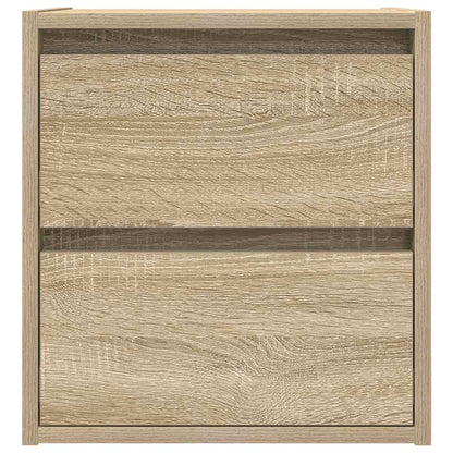 Nachtkastje wandgemonteerd 38x34x40 cm sonoma eikenkleurig