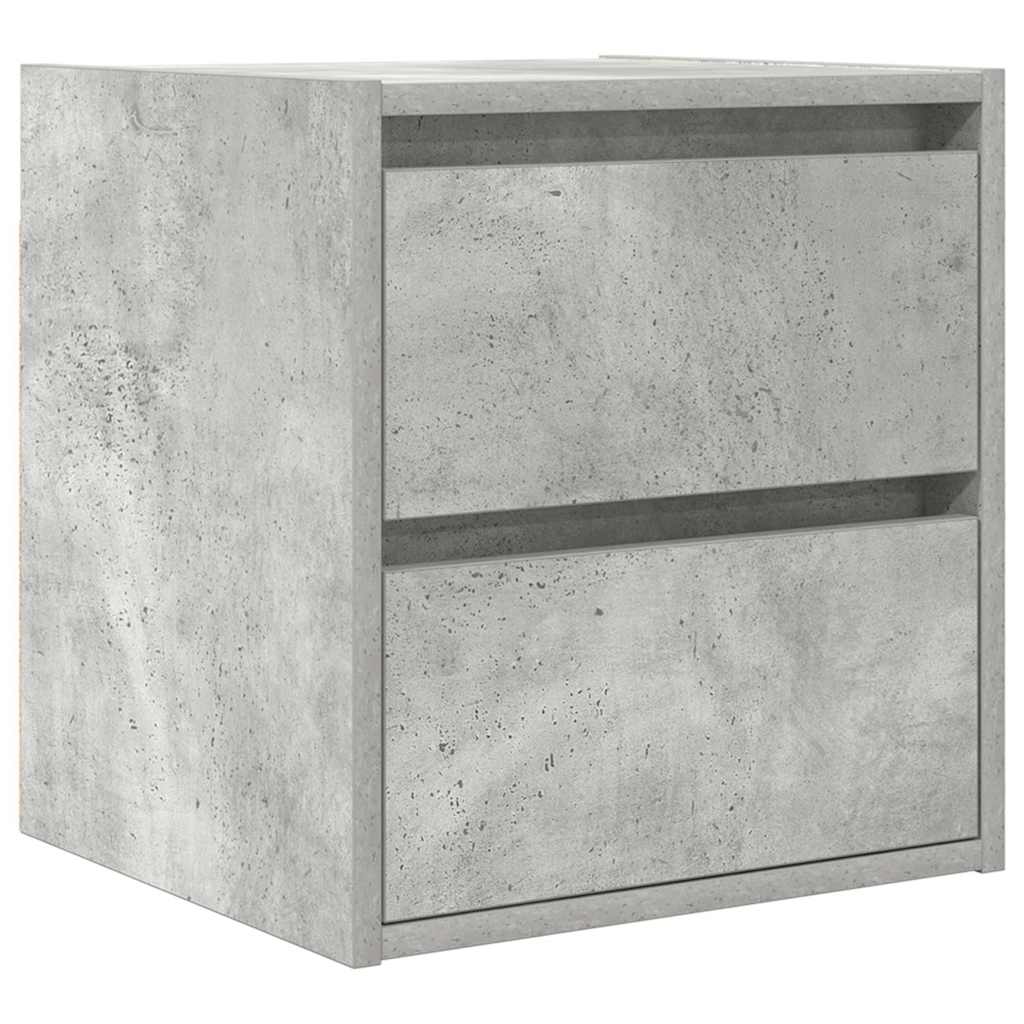 Nachtkastje wandgemonteerd 38x34x40 cm betongrijs