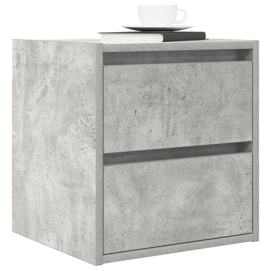 Nachtkastje wandgemonteerd 38x34x40 cm betongrijs