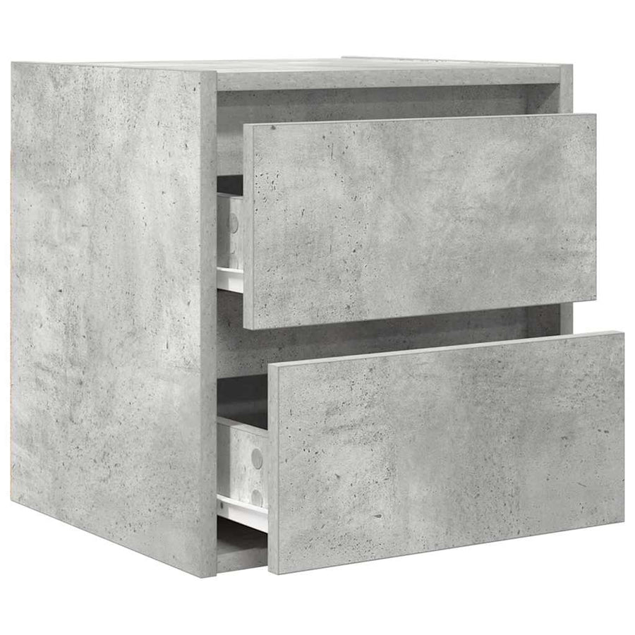 Nachtkastje wandgemonteerd 38x34x40 cm betongrijs