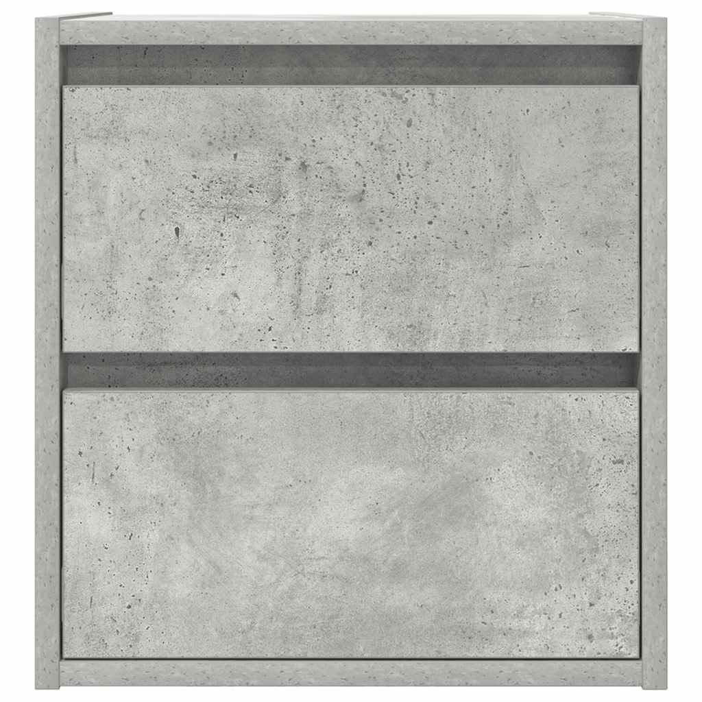 Nachtkastje wandgemonteerd 38x34x40 cm betongrijs