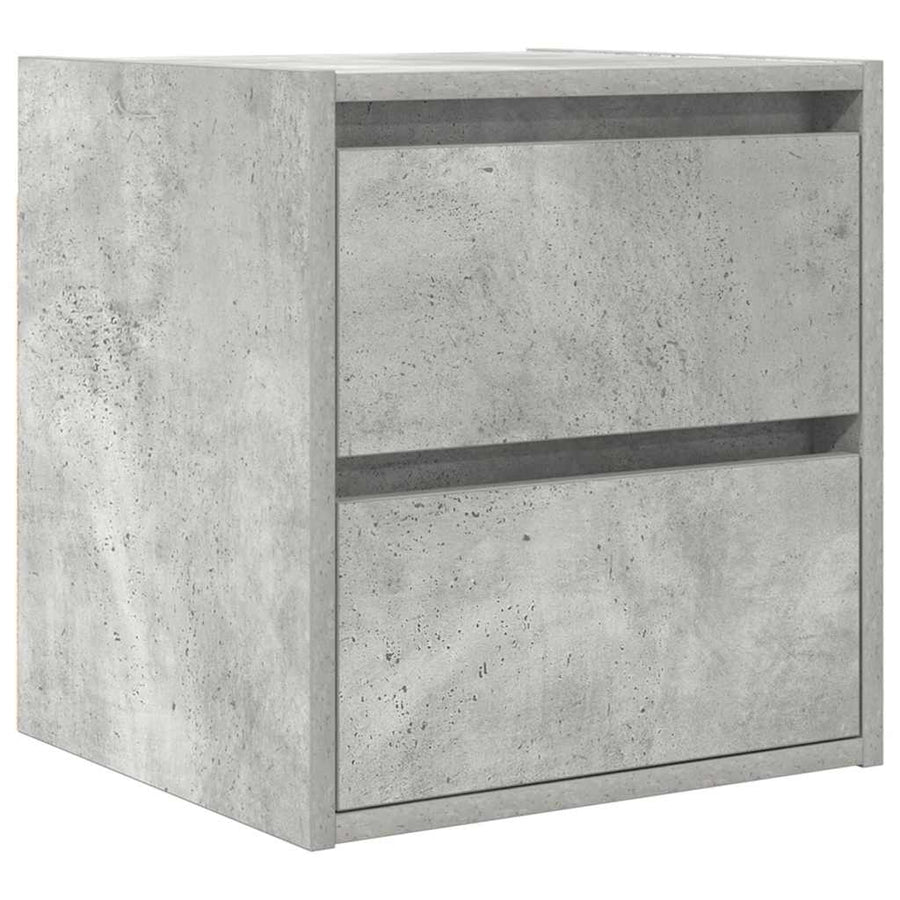 Nachtkastjes 2 st wandgemonteerd 38x34x40 cm betongrijs