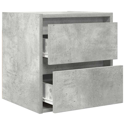 Nachtkastjes 2 st wandgemonteerd 38x34x40 cm betongrijs
