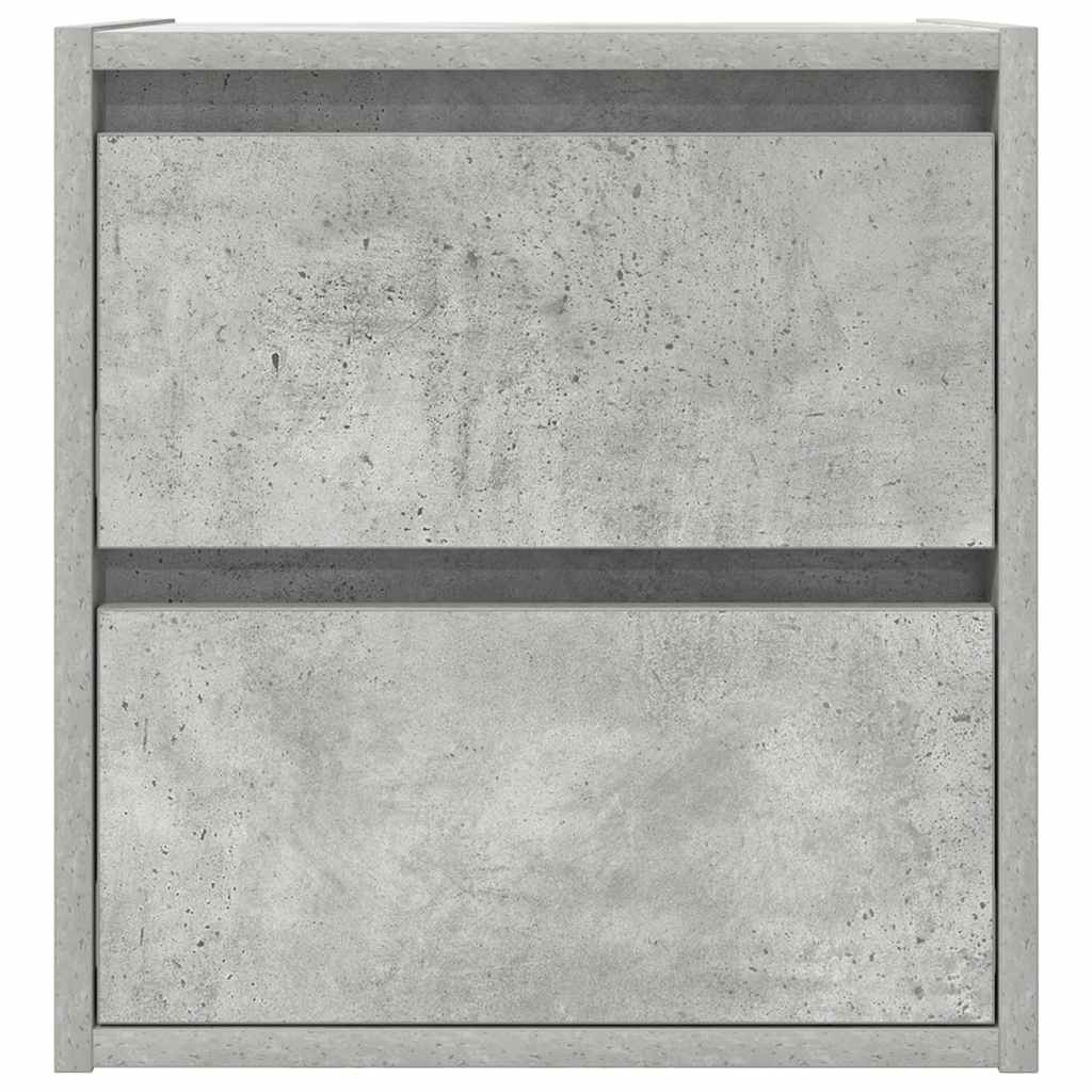 Nachtkastjes 2 st wandgemonteerd 38x34x40 cm betongrijs
