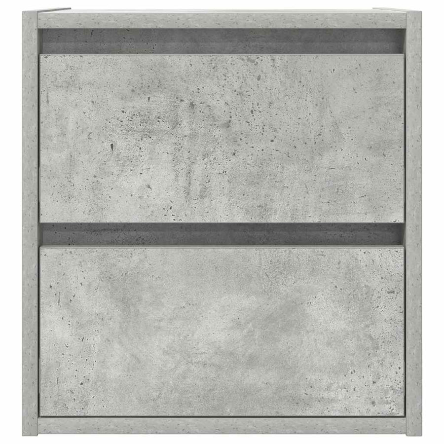 Nachtkastjes 2 st wandgemonteerd 38x34x40 cm betongrijs