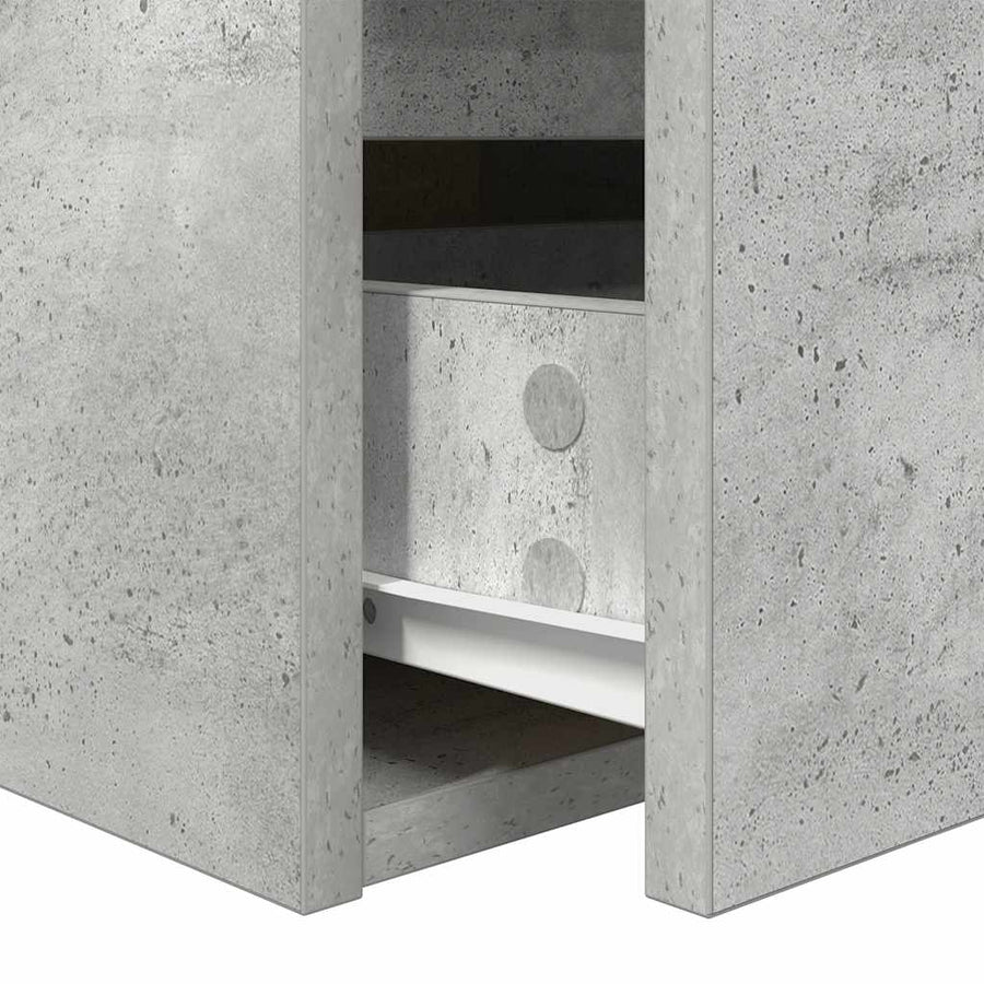 Nachtkastjes 2 st wandgemonteerd 38x34x40 cm betongrijs