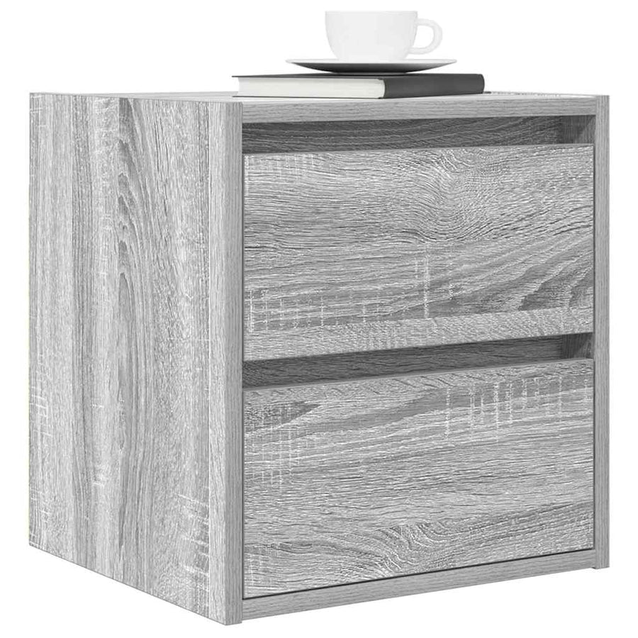 Nachtkastje wandgemonteerd 38x34x40 cm grijs sonoma eikenkleur