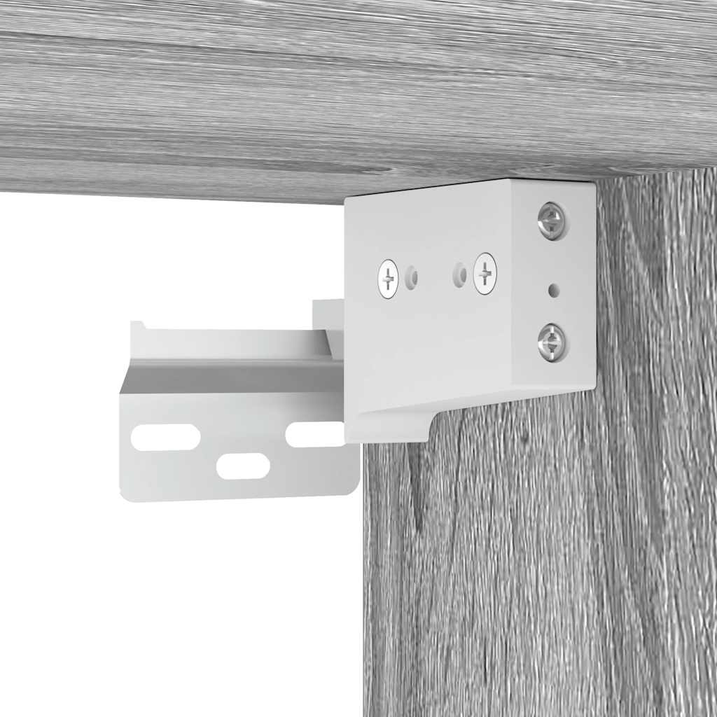 Nachtkastjes 2 st wandgemonteerd 38x34x40 cm grijs sonoma eiken