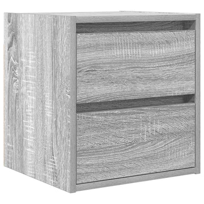 Nachtkastjes 2 st wandgemonteerd 38x34x40 cm grijs sonoma eiken