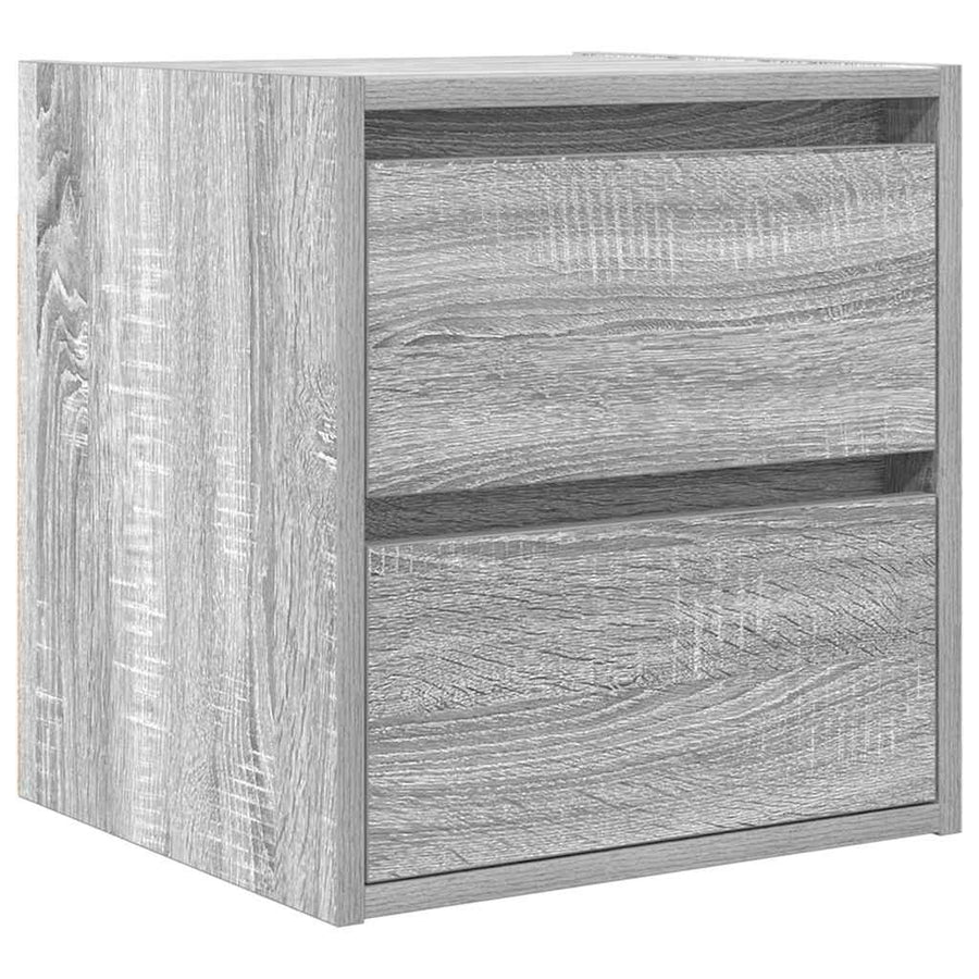 Nachtkastjes 2 st wandgemonteerd 38x34x40 cm grijs sonoma eiken