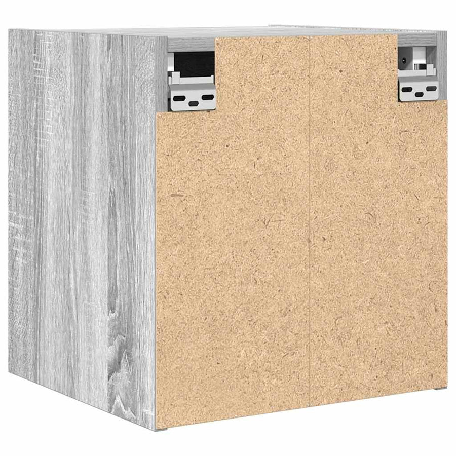 Nachtkastjes 2 st wandgemonteerd 38x34x40 cm grijs sonoma eiken