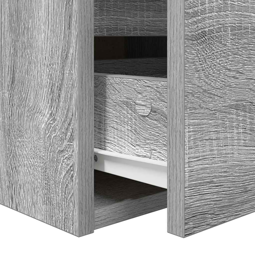 Nachtkastjes 2 st wandgemonteerd 38x34x40 cm grijs sonoma eiken