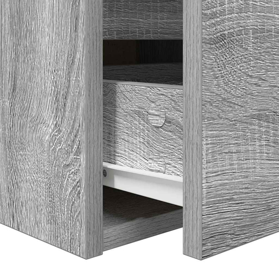 Nachtkastjes 2 st wandgemonteerd 38x34x40 cm grijs sonoma eiken