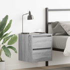 Bedside tables 2 pcs wall-mounted 38x34x40 cm gray Sonoma oak