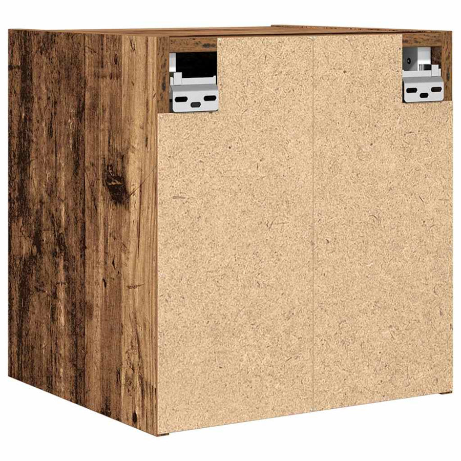 Nachtkastje wandgemonteerd 38x34x40 cm oud houtkleurig