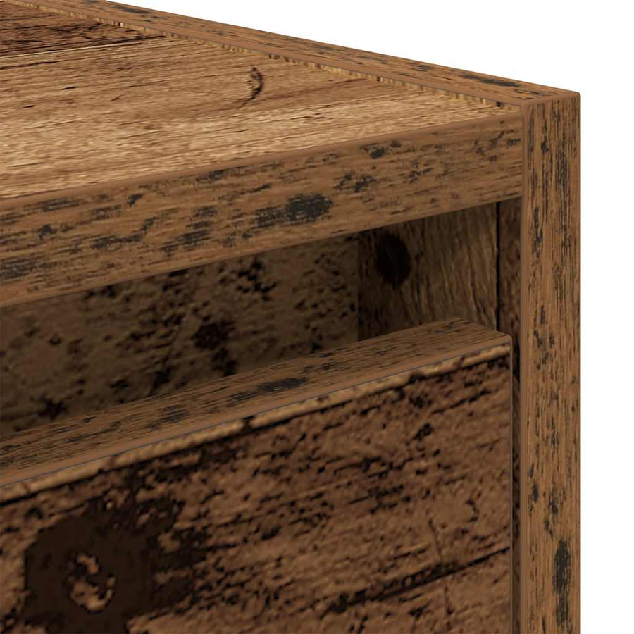 Nachtkastje wandgemonteerd 38x34x40 cm oud houtkleurig