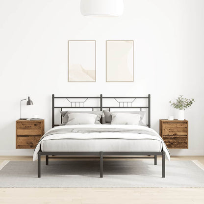 Nachtkastjes wandgemonteerd 2 st 38x34x40 cm oud houtkleurig