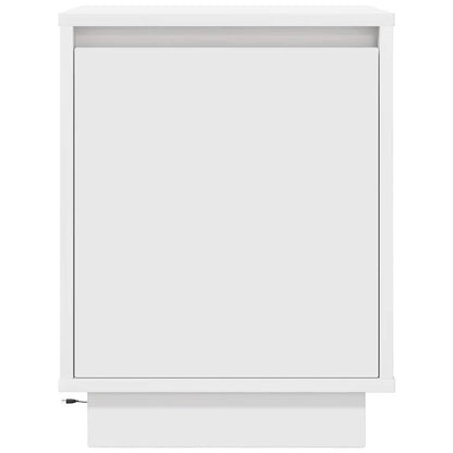 Nachtkastje met LED-verlichting 38x34x50 cm wit