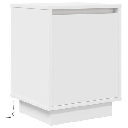 Nachtkastjes met led-verlichting 2 st 38x34x50 cm wit