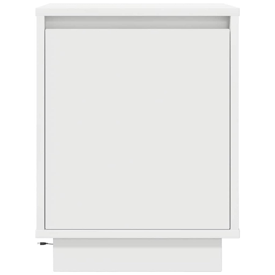 Nachtkastjes met led-verlichting 2 st 38x34x50 cm wit