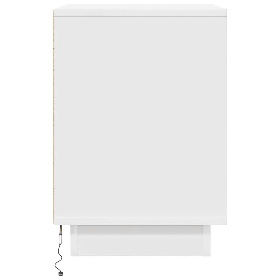 Nachtkastjes met led-verlichting 2 st 38x34x50 cm wit