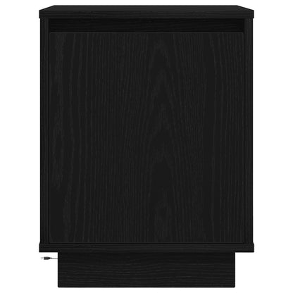Nachtkastje met LED-verlichting 38x34x50 cm zwart