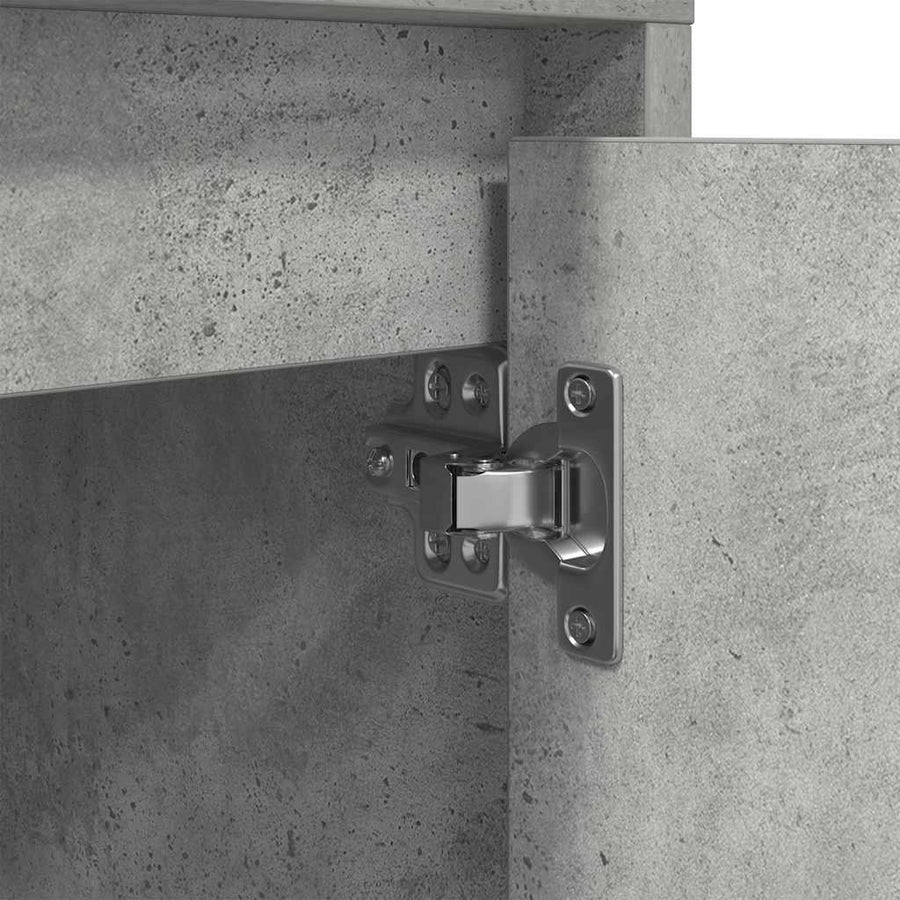 Nachtkastjes met led-verlichting 2 st 38x34x50 cm betongrijs
