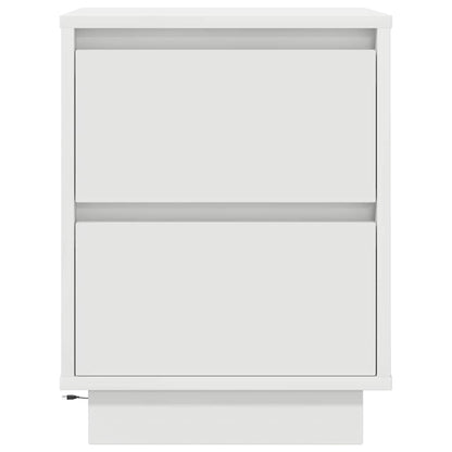 Nachtkastjes met led-verlichting 2 st 38x34x50 cm wit