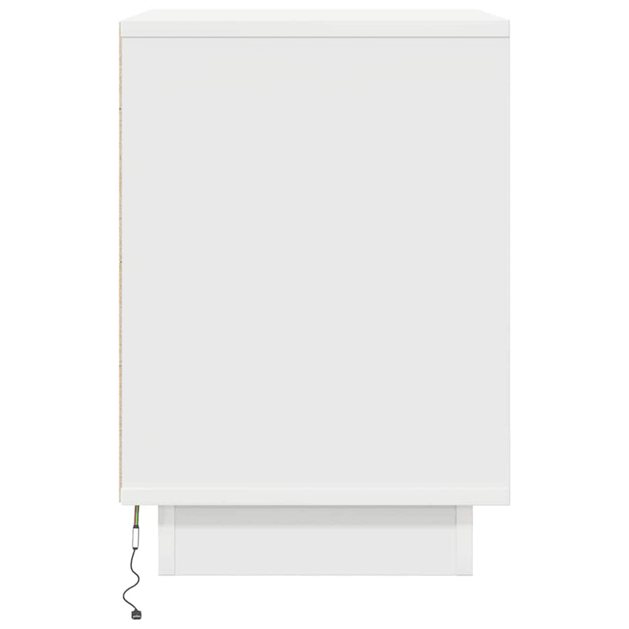 Nachtkastjes met led-verlichting 2 st 38x34x50 cm wit