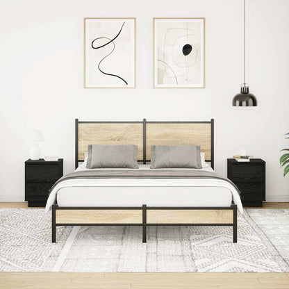Nachtkastjes met LED-verlichting 2 st 38x34x50 cm zwart