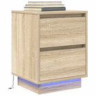 Nachtkastje 38x34x50 cm sonoma eiken led