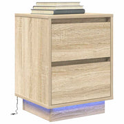 Nachtkastje 38x34x50 cm sonoma eiken led