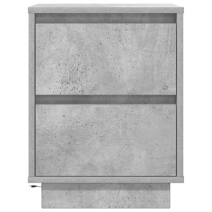 Nachtkastjes met LED-verlichting 2 st 38x34x50 cm betongrijs