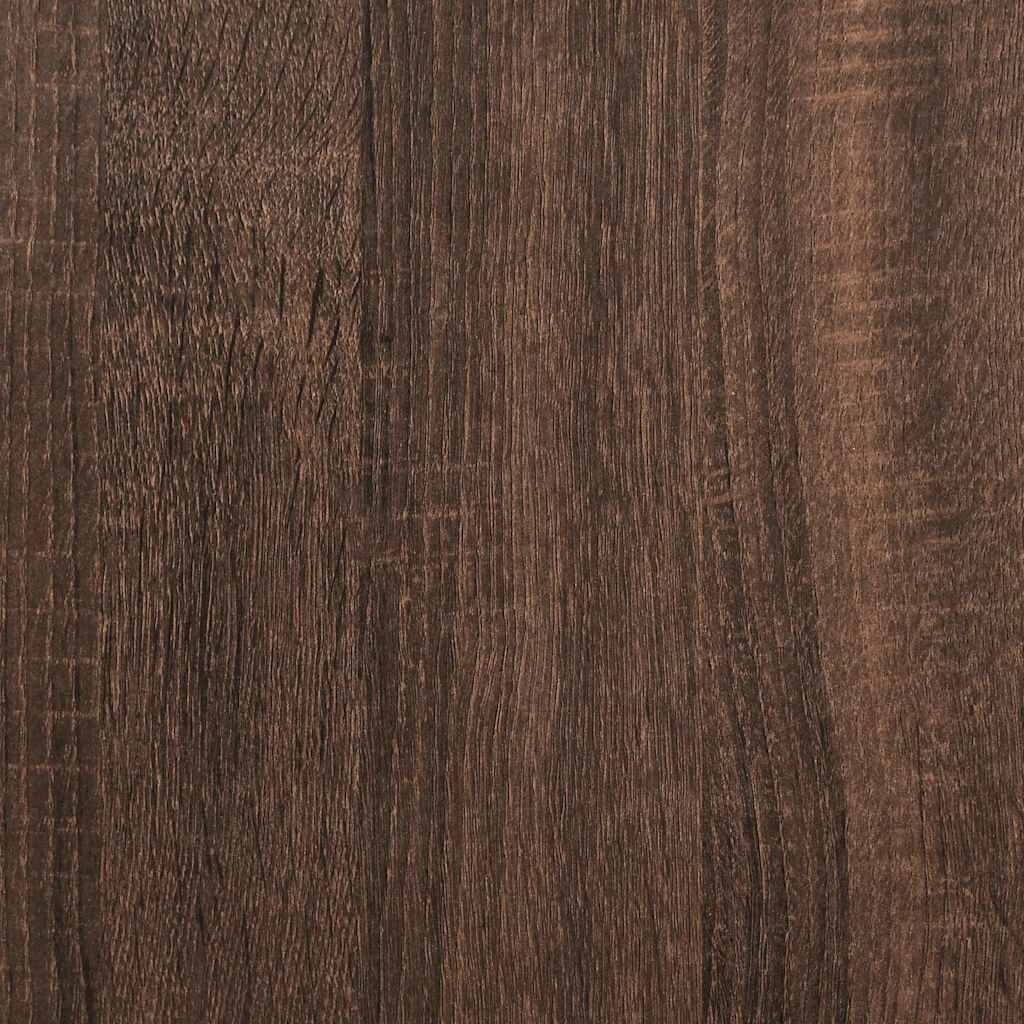 Nachtkastje met LED-verlichting 38x34x50 cm bruin eiken