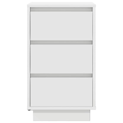 Nachtkastje met LED-verlichting 38x34x65 cm wit