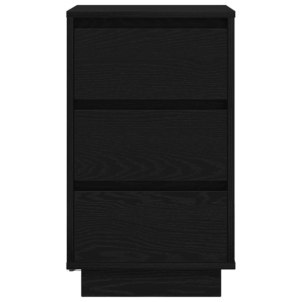 Nachtkastje met LED-verlichting 38x34x65 cm zwart
