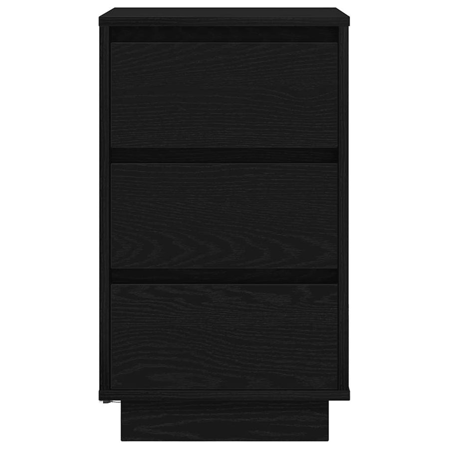 Nachtkastje met LED-verlichting 38x34x65 cm zwart