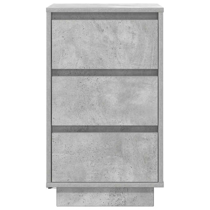 Nachtkastje met LED-verlichting 38x34x65 cm betongrijs