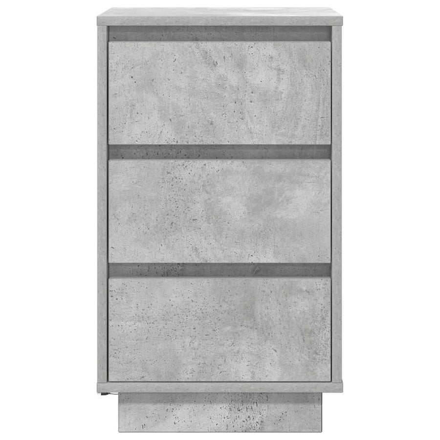Nachtkastje met LED-verlichting 38x34x65 cm betongrijs