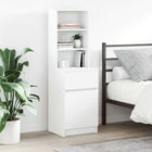 Bedside table 39x35x125 cm distressed wood white