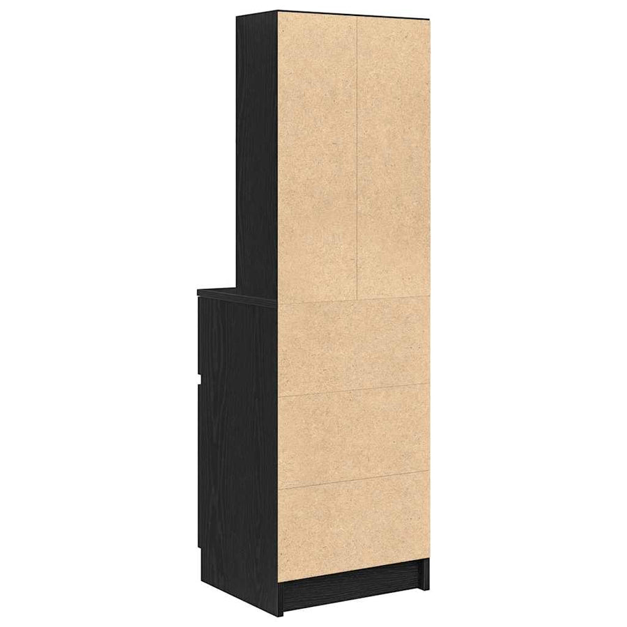 Nachtkastje 39x35x125 cm bewerkt hout wit